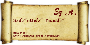 Szánthó Amadé névjegykártya